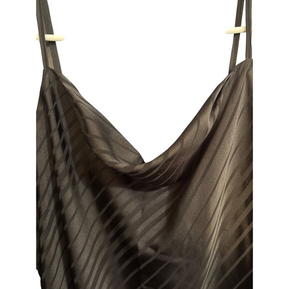 Vintage Kathy Lee Collection Black Striped Slip Dress S - Picture 3 of 5